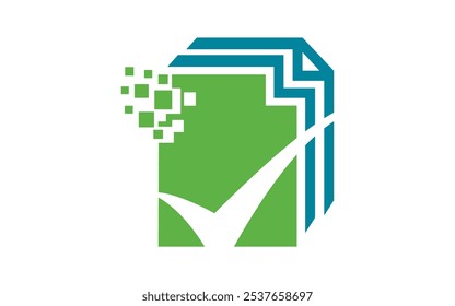document logo template, paper design vector, data file, data check. Pro Vector