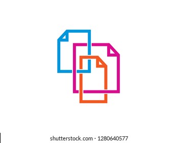 Document Logo Template, Symbol, Icon