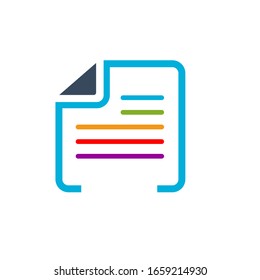 Document logo vector modern template