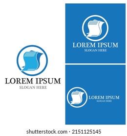 Document logo vector template illustration