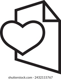 The Document of Love Black and White Outline Style