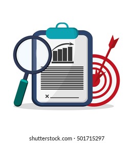 Document lupe and infographic design