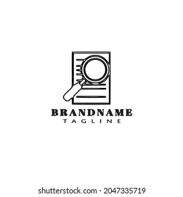document magnifier analysis cartoon logo template icon design modern vector