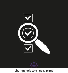 document magnifier icon vector illustration EPS 10