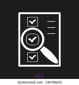 document magnifier icon vector illustration EPS 10