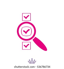 document magnifier icon vector illustration EPS 10