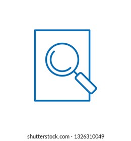 Document with magnifying glass 