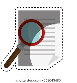 document with magnifying glass