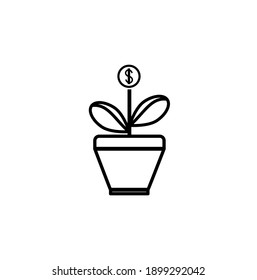 Document with Magnifying glass Business Icon Illustration.
