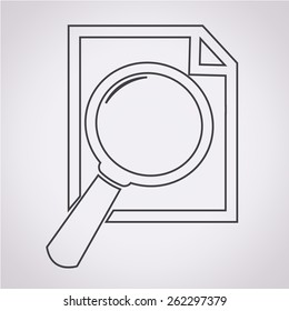 Document and Magnifying Glass Icon