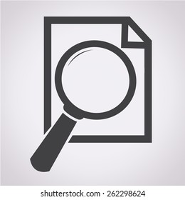 Document and Magnifying Glass Icon