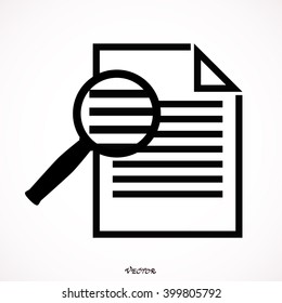 Document With Magnifying Glass Icon