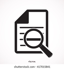 Document With Magnifying Glass Icon