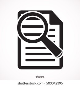 Document With Magnifying Glass Icon