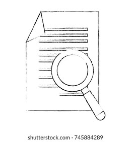 document with magnifying glass isolated icon