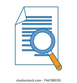 document with magnifying glass isolated icon