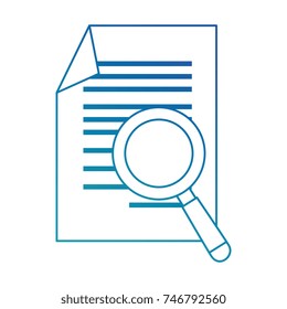 document with magnifying glass isolated icon