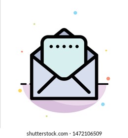 Document, Mail Abstract Flat Color Icon Template