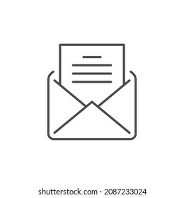 Document mailing line outline icon