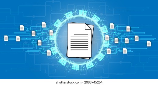 Concepto de Internet empresarial del sistema de datos de administración de documentos. 