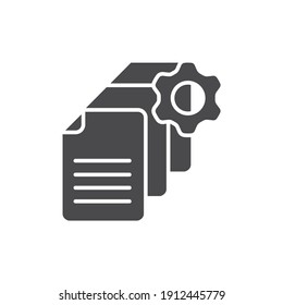 Document management glyph black icon. Event management. Sign for web page, mobile app, button, logo.