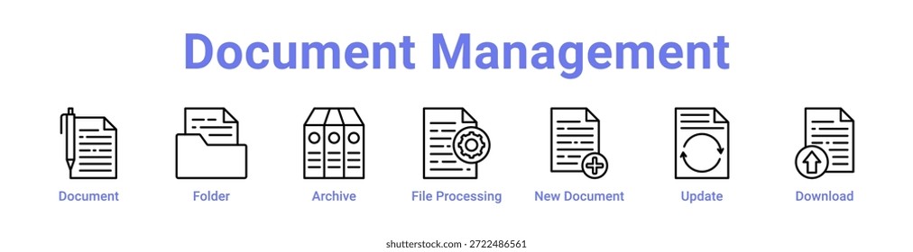 Icono de gestión de documentos Anuncio y colección