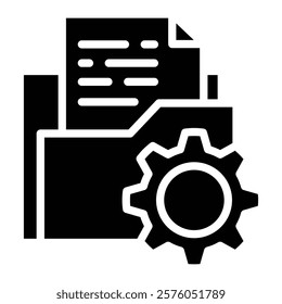 Document Management Icon Element For Design