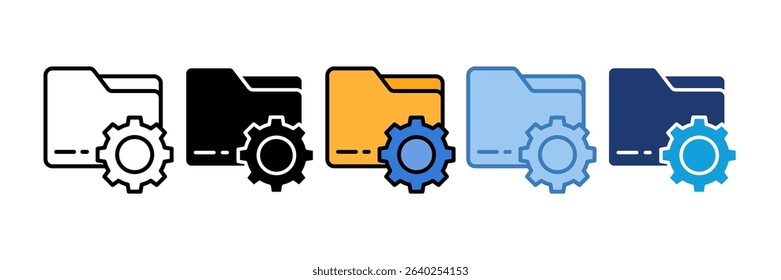 Document Management Icon Element For Design