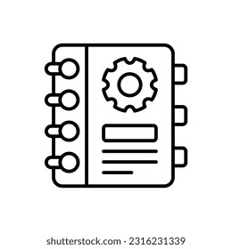 Symbol für Dokumentenverwaltung in Vektorgrafik. Illustration