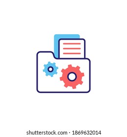 Document Management icon in vector. Logotype