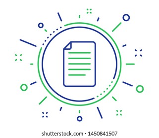 Document Management line icon. Information File sign. Paper page concept symbol. Quality design elements. Technology file button. Editable stroke. Vector