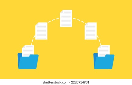 Document management set icon. Cloud storage settings, access, lock, folder, backup file, data transfer, calculator, accounting, database, gear, phone, flash drive. Business concept