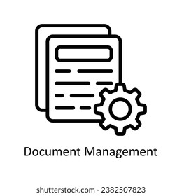 Document Management vector  outline Design illustration. Symbol on White background EPS 10 File 