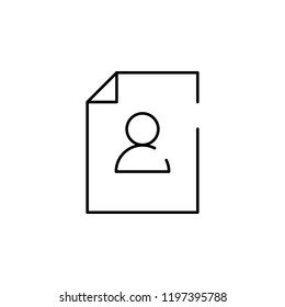 document, manager, people icon. Element of business start up icon for mobile concept and web apps. Thin line document, manager, people icon can be used for web and mobile