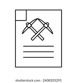 Document miner crypto icon in clean, modern style. Perfect for blockchain records, digital contracts, and crypto data. High-quality vector, fully editable and ready for any project.