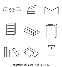 document minimal icon set. vector illustration