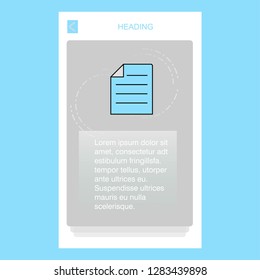 Document mobile vertical banner design design. Vector