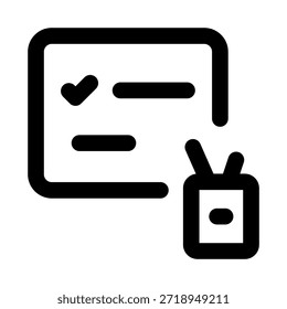 Icono de línea moderna del documento. Profesional de Vector mínimo que representa la escritura en papel de archivo y el registro oficial.
