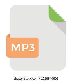 
Document with mp3 extension, audio file concept
