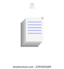 Document Multiple Pages Icon symbol vector illustration isolated on white background