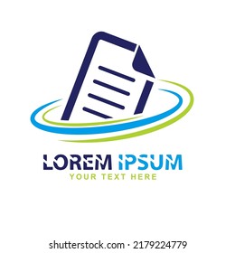 Document. Multi-purpose logo, sticker, label or brand template for thematic design. Flat style