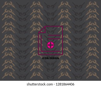 Document - with new style background vector icons. Illustration isolated for graphic and web design