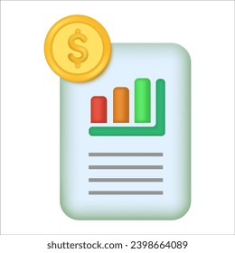Documentar o anotar con un icono de moneda. Icono de registros financieros para logotipo, plantillas, diseño web e infografías