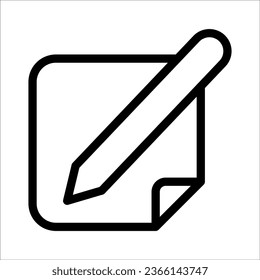 document note icon on white background