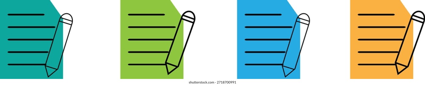 Iconos de nota de documento - Vector de stock
