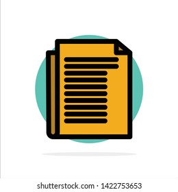 Document, Note, Report, Paper Abstract Circle Background Flat color Icon