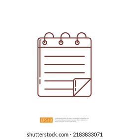Document Note Vector Line Icon