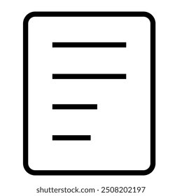 Document note writing paper icon.