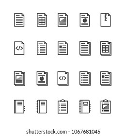 Document and notebook outline icon. isolated checklist paper icon in thin line style for graphic and web design. Simple flat symbol Pixel Perfect vector Illustration.