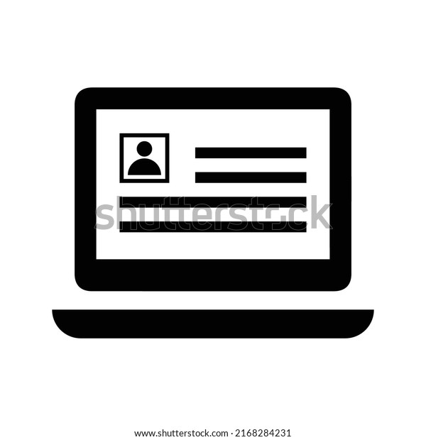 Document,\
office, profile icon. Black vector\
graphics.